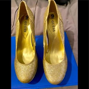 Gold shoes